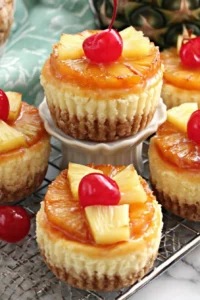 The Best Recipe for Mini Pineapple Upside-down Cheesecakes