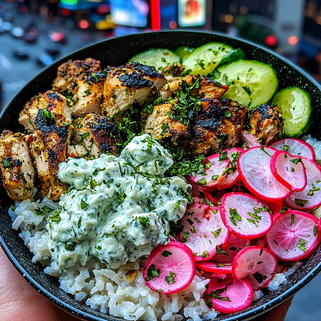 Ultimate Mediterranean Chicken Rice Bowl with Tzatziki & Feta