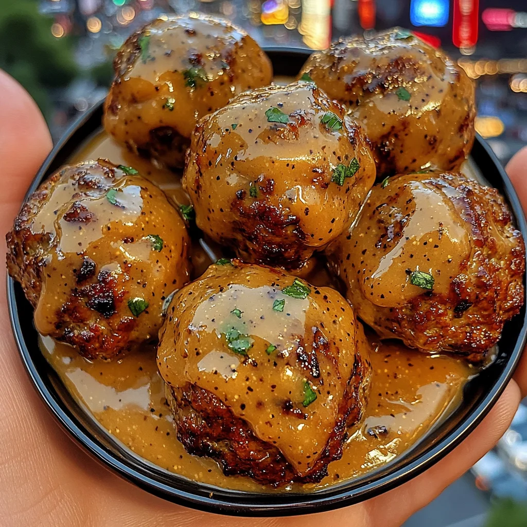 BBQ Meatballs with Smoky Honey Mustard Sauce