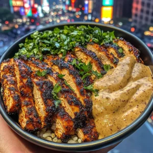 Blackened Chicken Rice Bowls with Smoky Chipotle Sauce