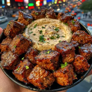 Crispy Beef Cubes with Smoky Chili Lime Dip