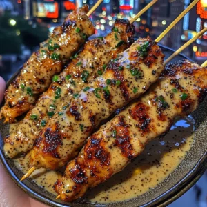 Crispy Chicken Skewers with Tangy Honey Mustard Sauce
