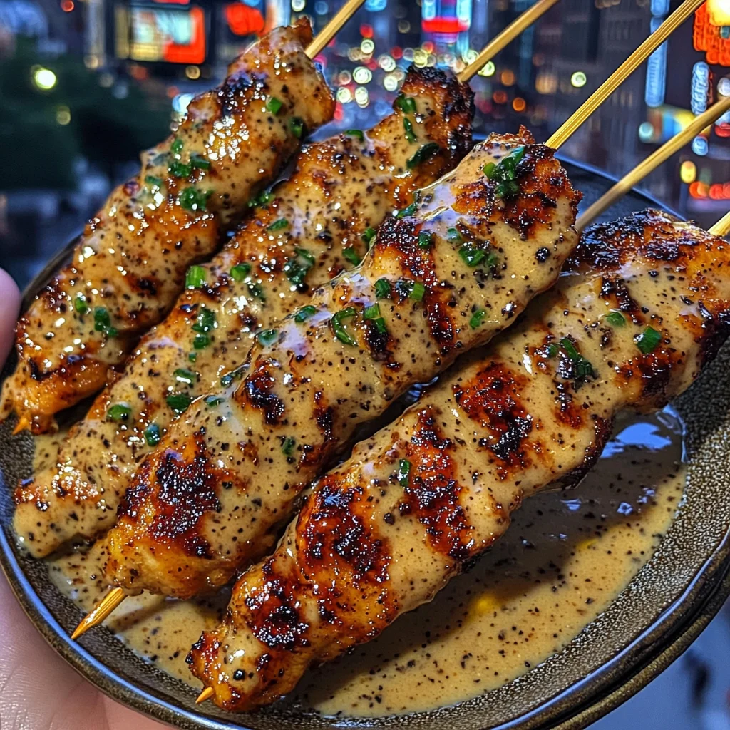 Crispy Chicken Skewers with Tangy Honey Mustard Sauce