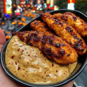 Crispy Chicken Strips with Smoky Maple Mustard Sauce