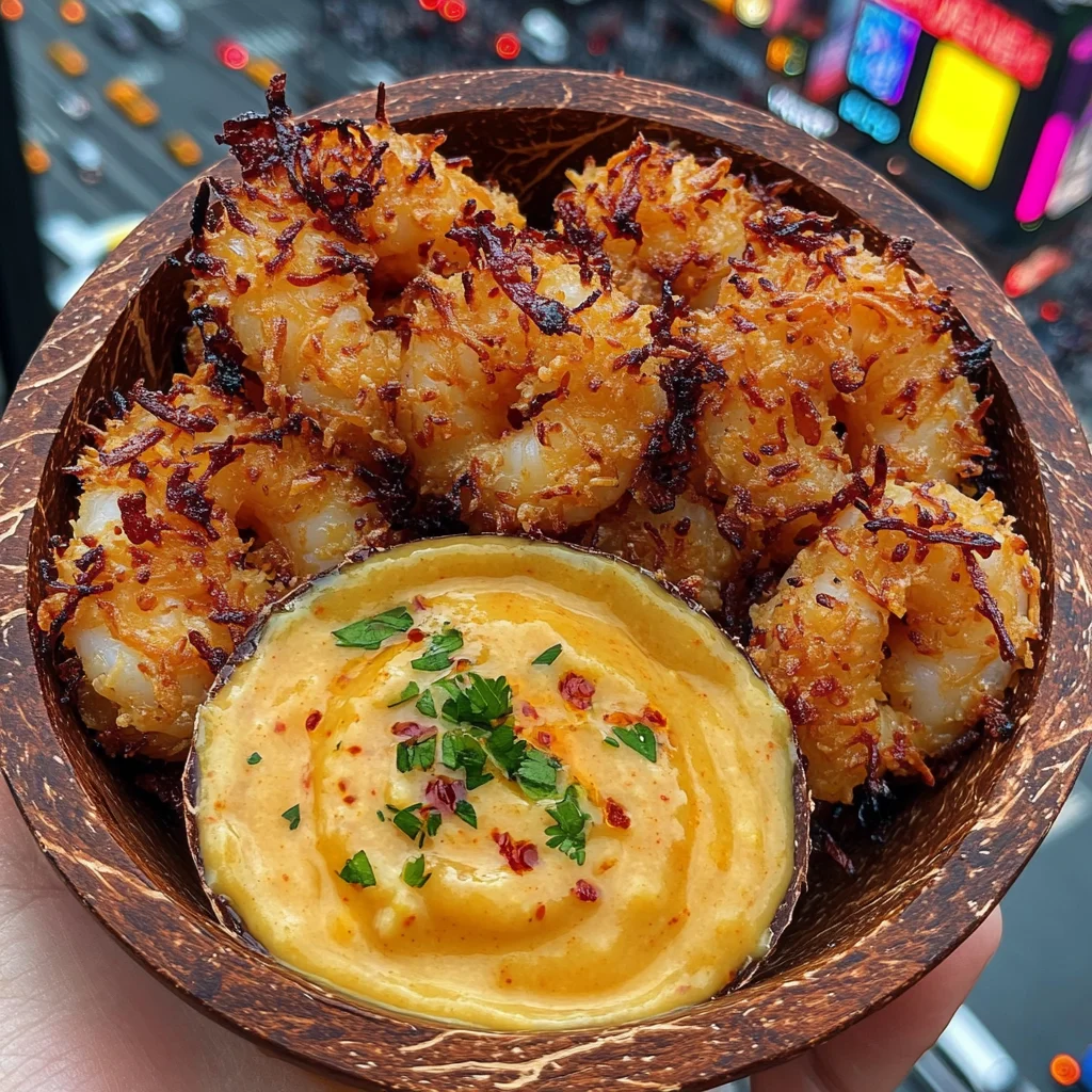 Crispy Coconut Shrimp with Mango Chili Dip