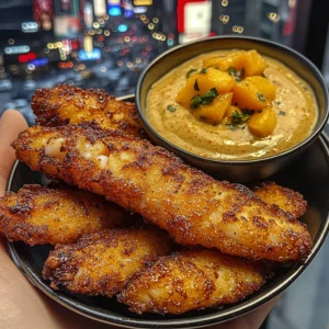 Crispy Cod Strips with Sweet Mango Chili Dip