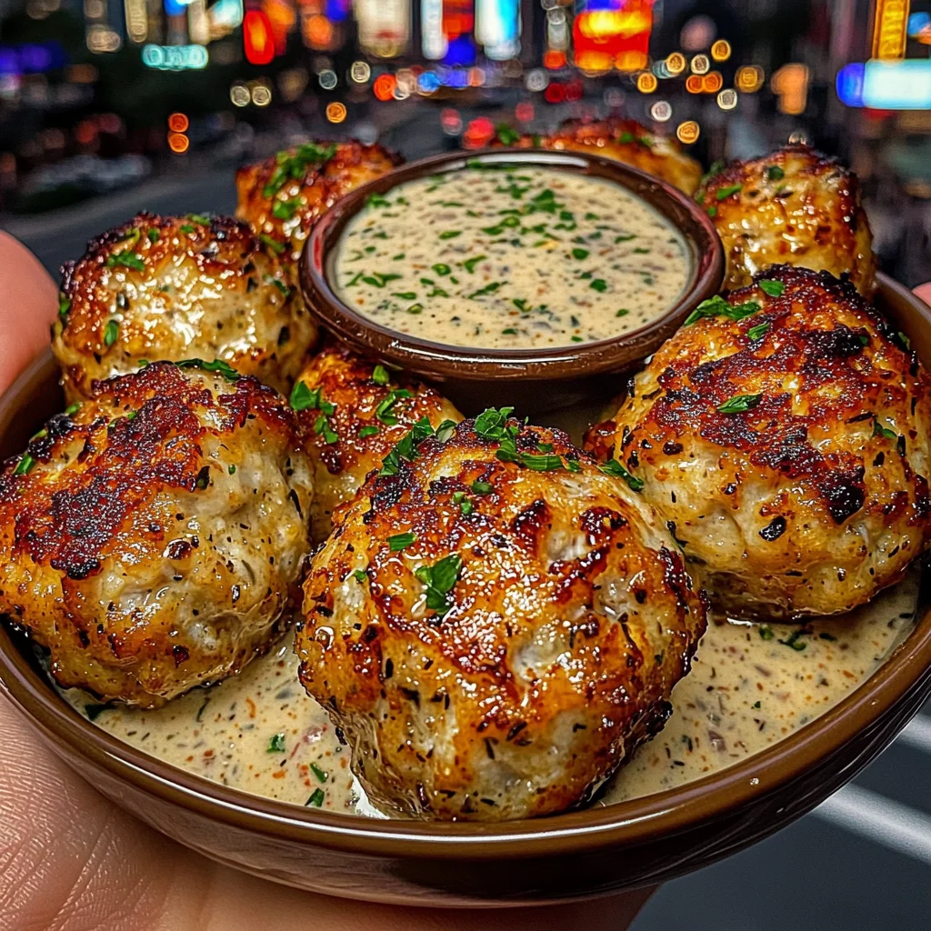 Crispy Fish Meatballs Bowls with Zesty Tartar Dipping Sauce
