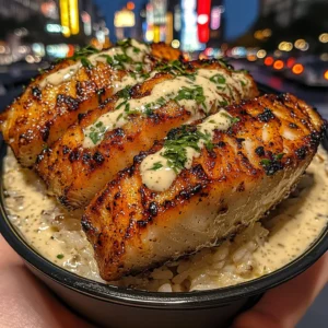 Crispy Fish Rice Bowls with Garlic Herb Ranch