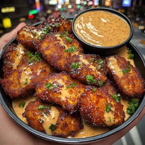 Crispy Tofu Nuggets with Garlic Sriracha Dipping Sauce
