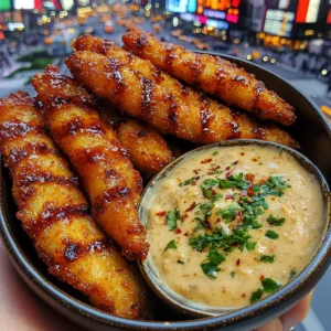 Crunchy Fish Strips with Tangy Garlic Butter Dip