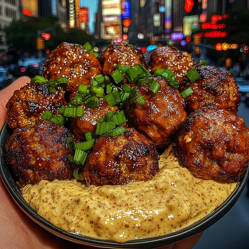 Crunchy Meatballs with Spicy Remoulade Dip