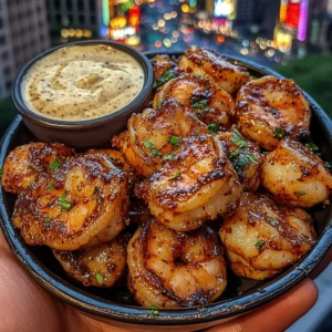 Garlic Butter Shrimp Bites with Chili Ranch Dipping Sauce