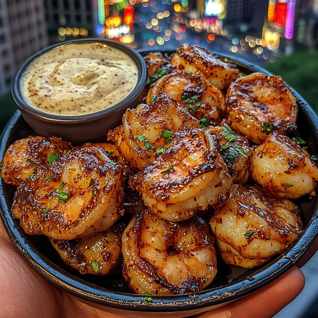 Garlic Butter Shrimp Bites with Chili Ranch Dipping Sauce