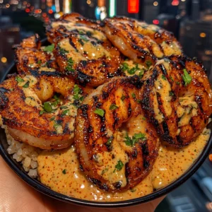 Grilled Shrimp Rice Bowls with Sweet Chili Lime Sauce