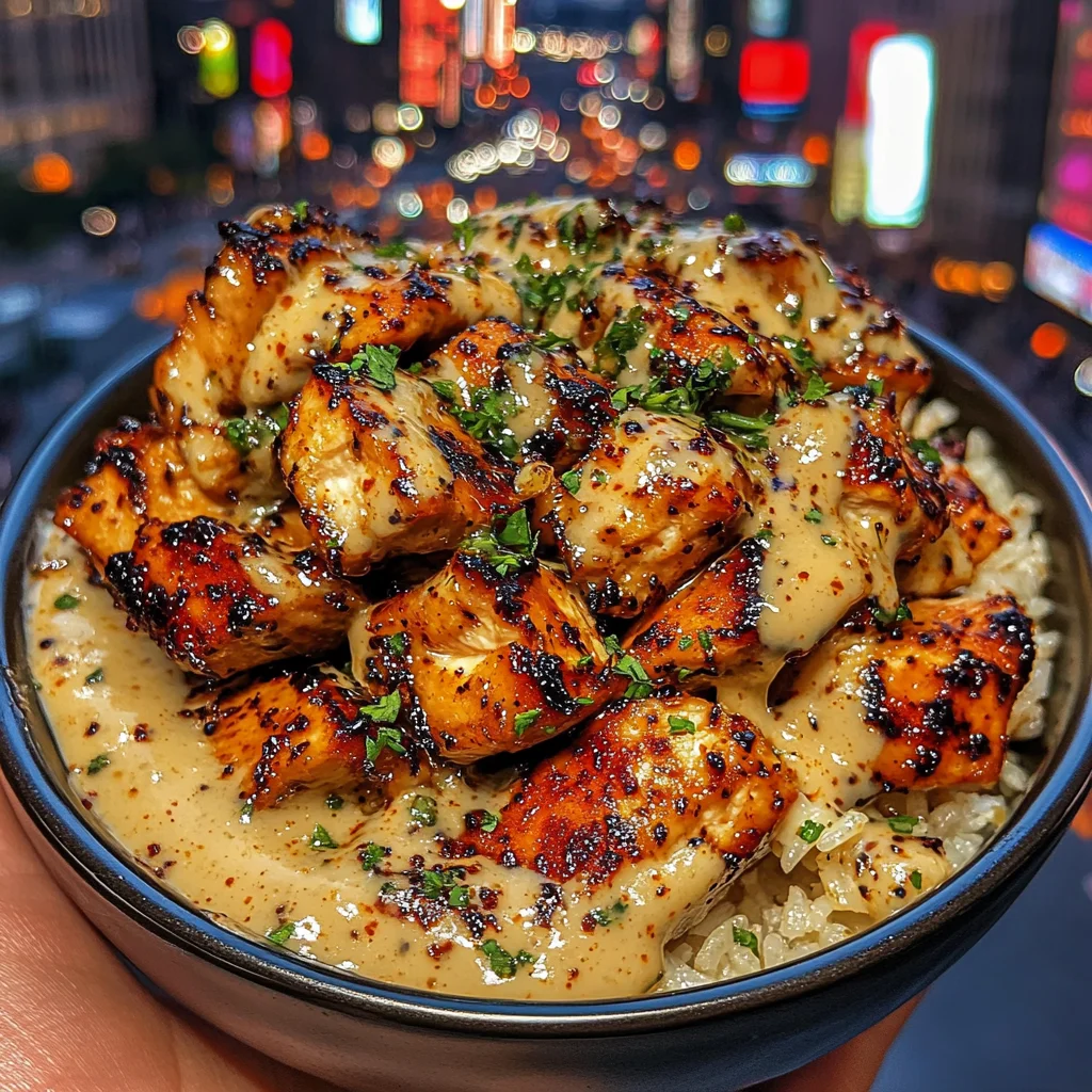 Honey Garlic Chicken Rice Bowls with Creamy Chili Sauce