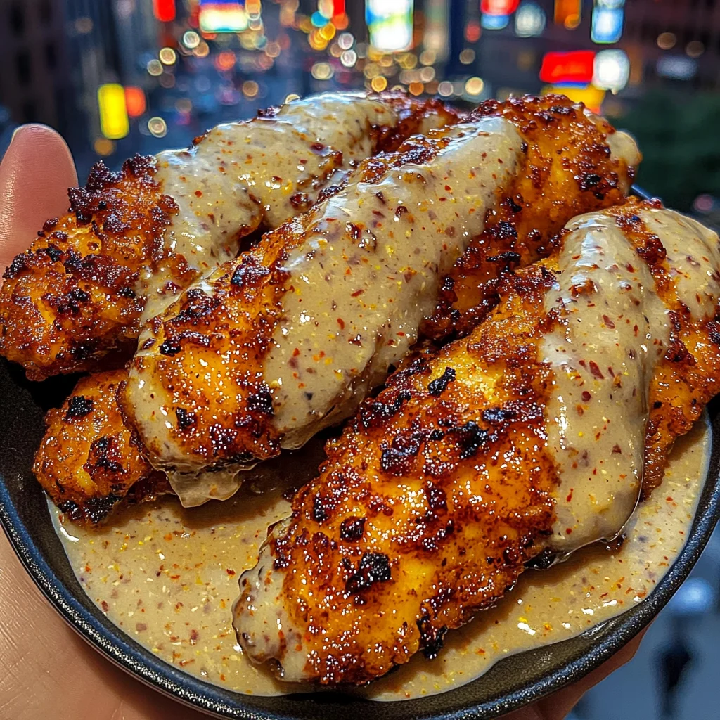 Honey Garlic Chicken Strips with Chili Ranch Sauce