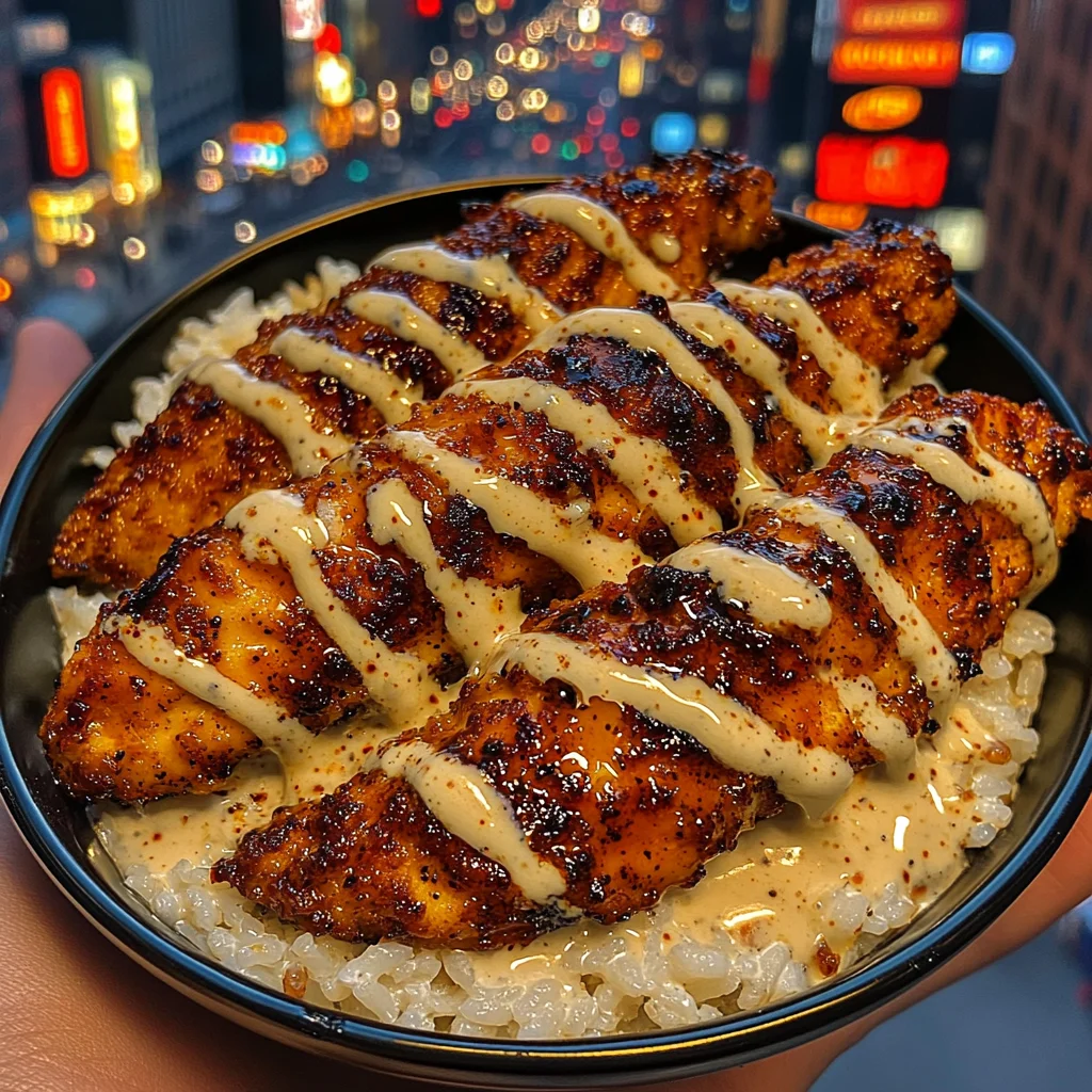 Honey Mustard Chicken Strips Rice Bowls with Zesty Ranch Drizzle