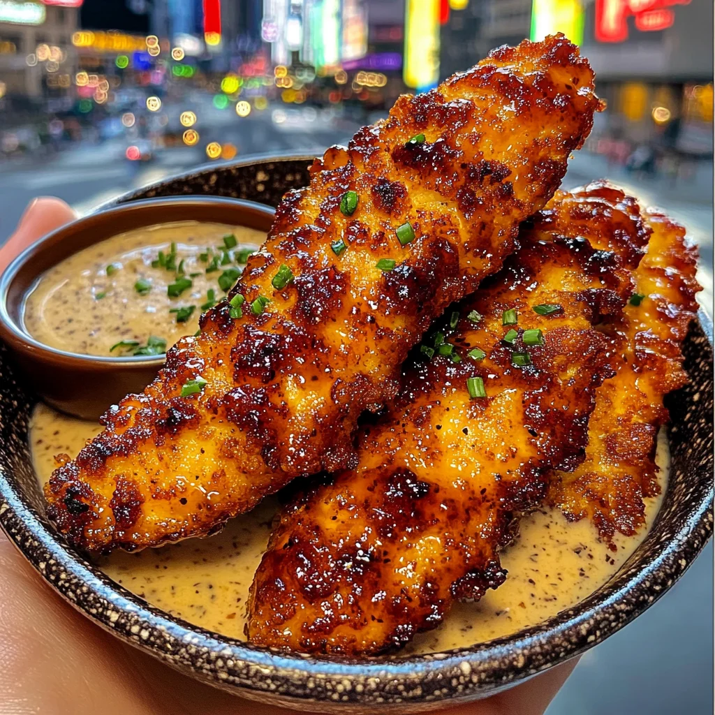 Honey Mustard Chicken Strips with Tangy Ranch Dip