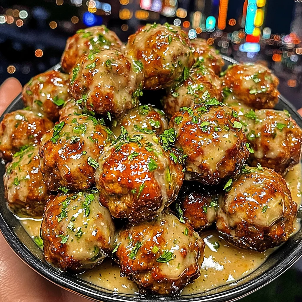 Honey Sriracha Meatballs with Garlic Lime Dip