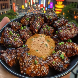 Korean BBQ Beef Bites with Sweet Chili Sesame Sauce