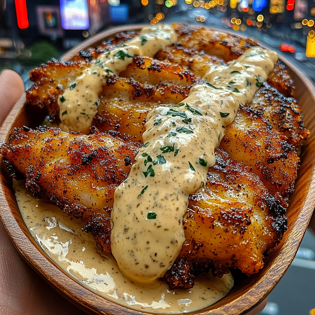 Lemon Herb Fish Strips with Tartar Cream Sauce