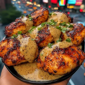 Lemon Pepper Chicken Bites with Honey Mustard Sauce