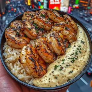 Lemon Pepper Shrimp Rice Bowls with Garlic Butter Sauce