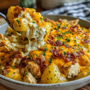 Slow Cooker Chicken Bacon Ranch Casserole