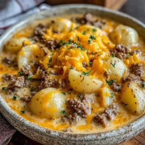 Slow Cooker Creamy Cheeseburger Potato Soup