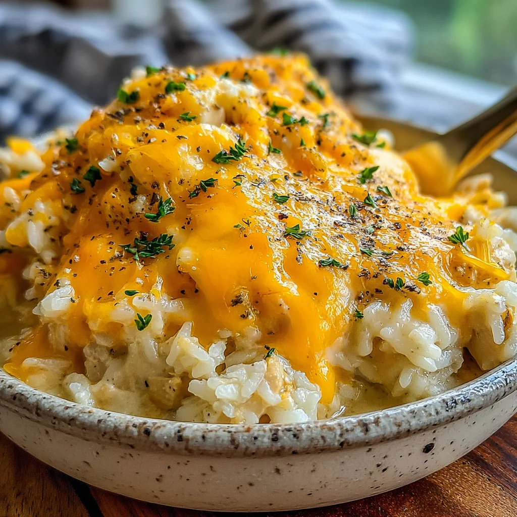 Slow Cooker Creamy Chicken and Rice Casserole