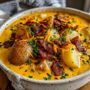 Slow Cooker Creamy Ham and Potato Chowder