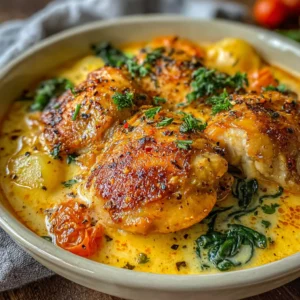 Slow Cooker Creamy Tuscan Chicken with Spinach