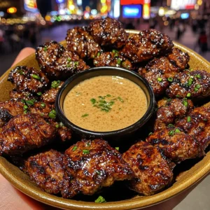 Spicy Beef Bites with Soy Ginger Dipping Sauce
