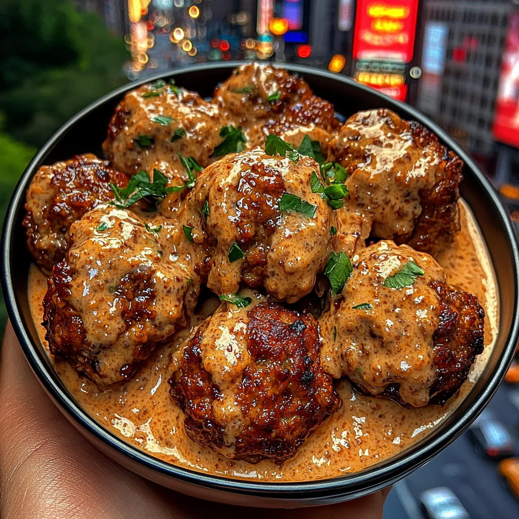 Spicy Beef Meatballs with Creamy Chipotle Sauce