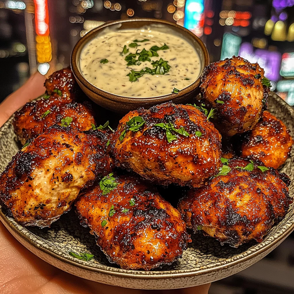 Spicy Cajun Chicken Bites with Creamy Ranch Dip