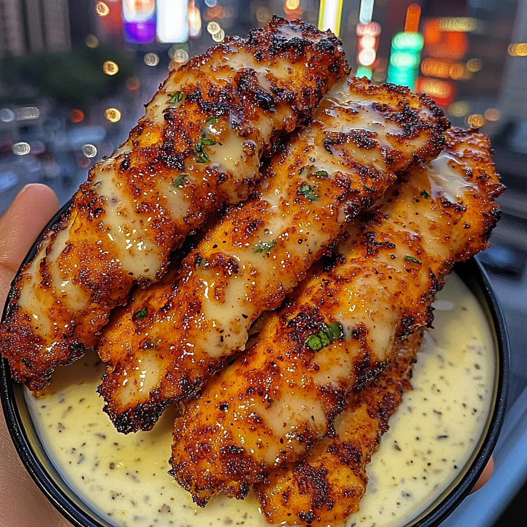 Spicy Cajun Chicken Strips with Ranch Dressing