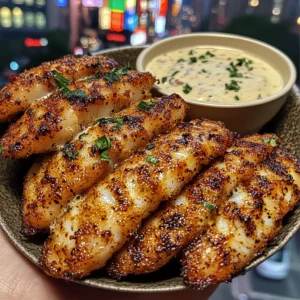 Spicy Cajun Cod Strips with Creamy Ranch Dip