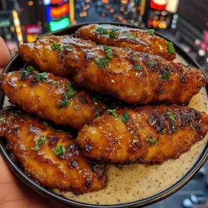 Spicy Honey Chicken Tenders with Garlic Ranch Sauce