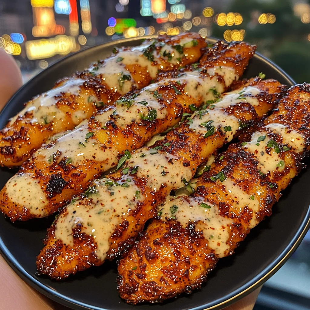 Spicy Honey Cod Strips with Cool Cucumber Ranch