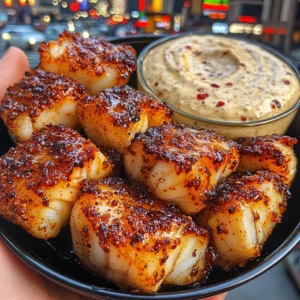 Sweet Honey Cod Bites with Zesty Chili Garlic Dip