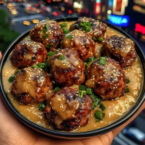 Sweet Teriyaki Beef Meatballs with Pineapple Ginger Sauce