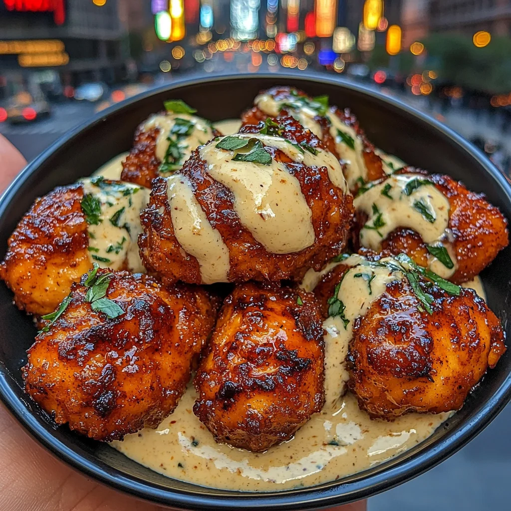 Sweet and Spicy Chicken Bites with Creamy Ranch Sauce