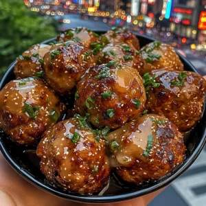 Teriyaki Meatballs with Pineapple Glaze