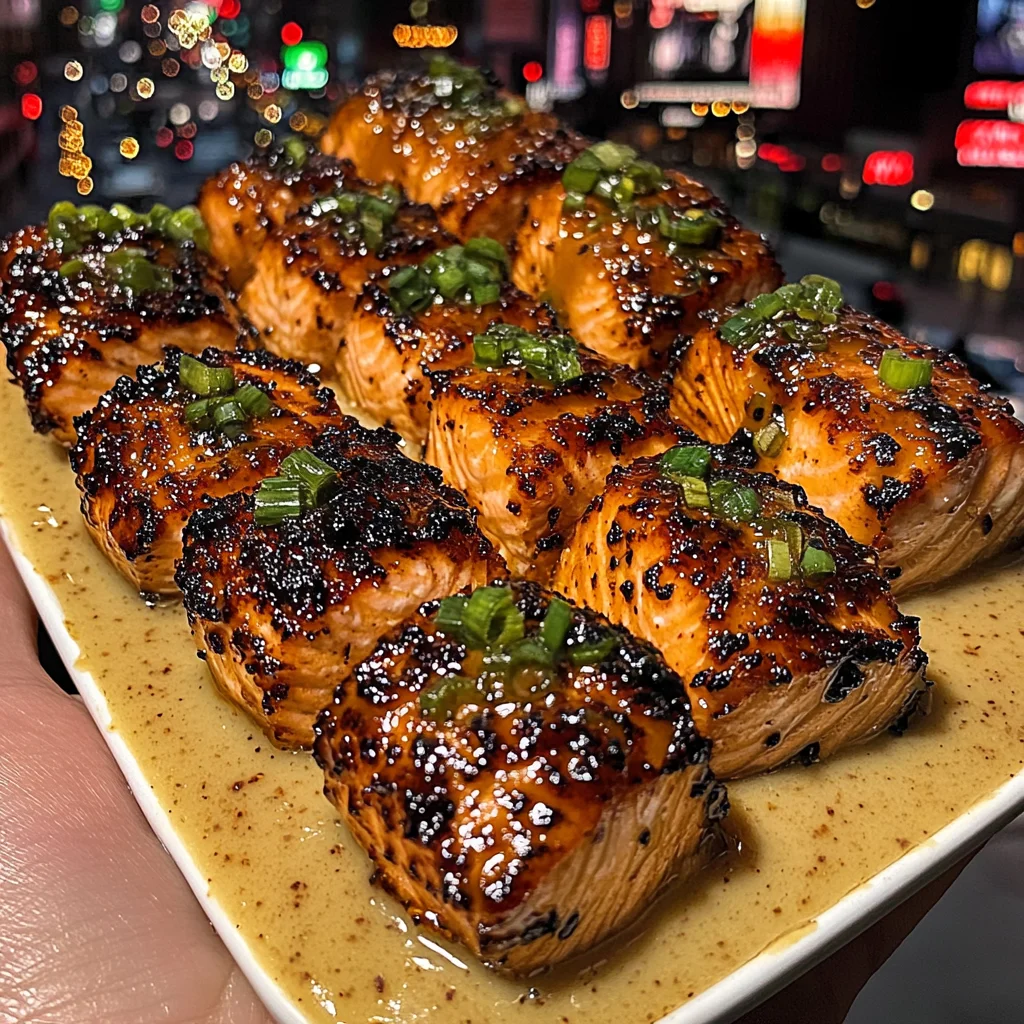 Teriyaki Salmon Bites with Pineapple Glaze