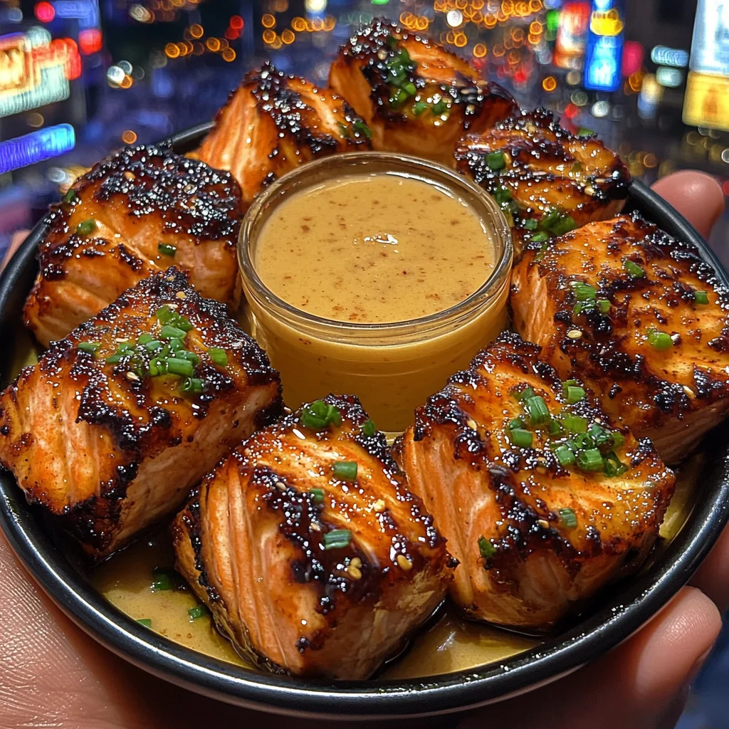 Teriyaki Salmon Bites with Tangy Pineapple Dipping Sauce