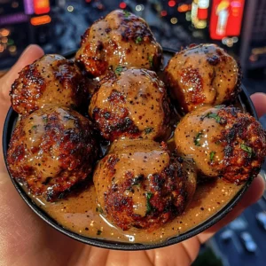 BBQ Meatballs with Smoky Honey Mustard Sauce