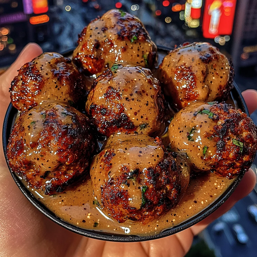 BBQ Meatballs with Smoky Honey Mustard Sauce