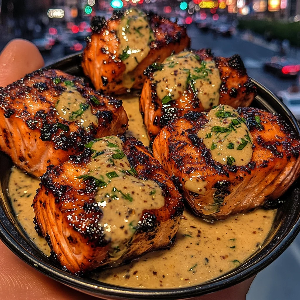 BBQ Salmon Bites with Smoky Ranch