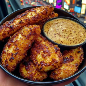 Buttermilk Chicken Strips with Spicy Honey Mustard Dip