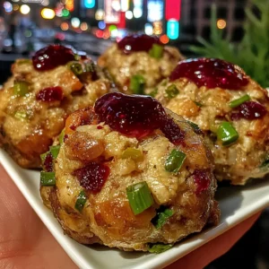 Cranberry Turkey Stuffing Balls